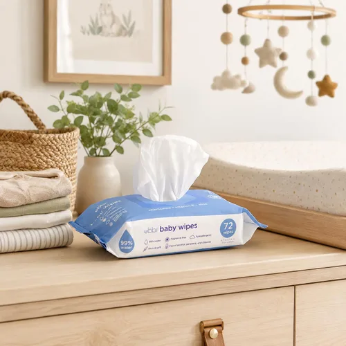 Miniatura 8 de Ubbi Toallitas para bebés sin fragancia, 99% a base de agua, toallitas a base de plantas, hipoalergénicas para pieles sensibles con manzanilla