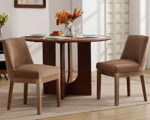 Miniatura 16 de VESCASA Sillas de comedor tapizadas de 18 pulgadas de ancho con respaldo acolchado de 13 pulgadas de alto, sillas de comedor de granja con patas