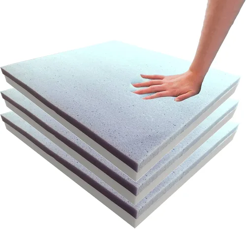 Miniatura 14 de Foamma Paquete de 8 cojines cuadrados de espuma para tapicería de alta densidad de 2 x 18 x 18 pulgadas, para sillas de comedor, repuesto