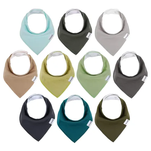 Miniatura 14 de Baberos tipo bandana para bebés para niños y niñas, baberos triangulares súper absorbentes para babear y dentición, 100% algodón suave para bebés