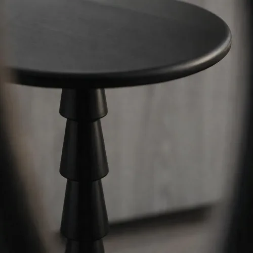 Miniatura 8 de Relso Sakala Mesa de Bebidas de Madera Maciza de Mango - 24 Pulgadas de Alto, Elegante Mesa Lateral, Mesa Terminal Moderna para Sala de Estar