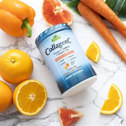 Miniatura 3 de ALFA VITAMINS CollagenC - Suplemento en polvo de péptidos hidrolizados con 1,000 mg de vitamina C - Fuente de nutrientes de calidad premium - Piel