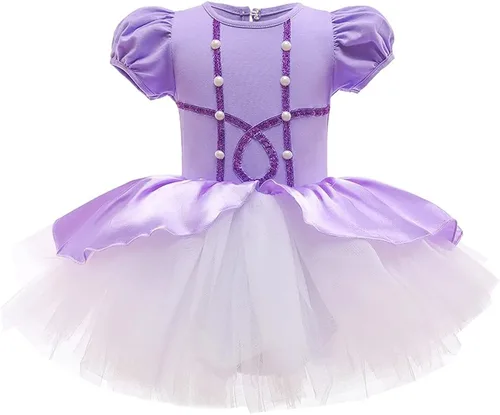 Miniatura 28 de MYRISAM - Maillots de princesa para niñas, tutú de ballet, vestido de bailarina con falda, para cumpleaños, fiesta elegante, disfraces de Halloween