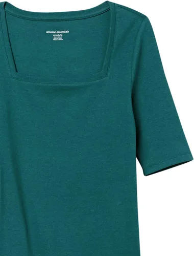 Miniatura 26 de Amazon Essentials - Camiseta de manga corta y cuello cuadrado para mujer