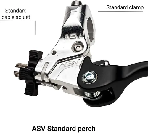 Miniatura 5 de ASV - Palanca de embrague y freno irrompible F2 Quad ATV w/Perch # BC F2A206SX - Shorty Black