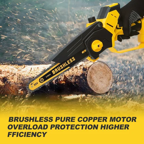 Miniatura 8 de Mini motosierra para batería Dewalt de 20 V MAX, mini motosierra eléctrica de mano inalámbrica de 8 pulgadas, motosierra sin escobillas para corte