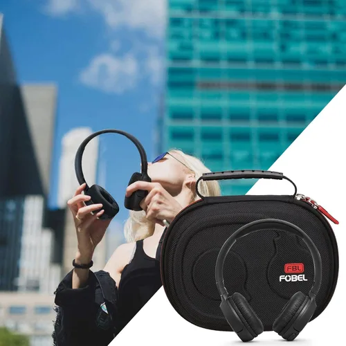 Miniatura 8 de FBLFOBELI - Funda EVA rígida de almacenamiento para auriculares JBL TUNE 500BT/510BT/T450BT/710BT/JBL Live 650 BT NC, bolsa protectora de viaje Negro