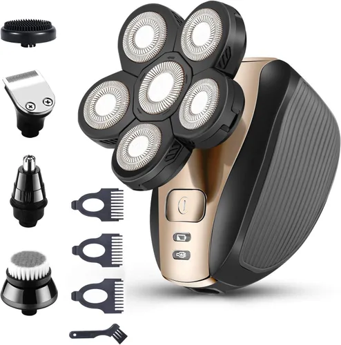 SAILHOME Maquinilla de afeitar eléctrica para hombres- Actualización 5 en 1 afeitadoras para hombres- Kit de aseo de cabeza calva