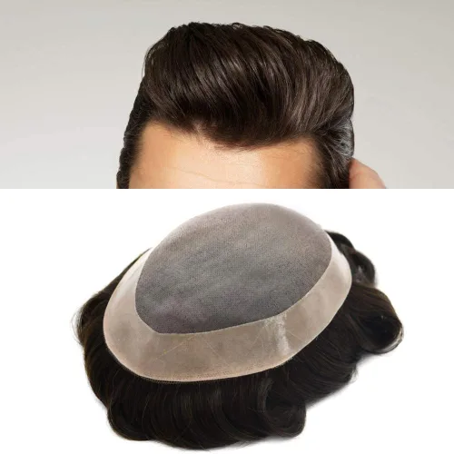 Miniatura 116 de Mens Toupee Hair Piece For Men Fine Mono Men Hair System Toupee For Men Hair Piece Real Human Hair System For Men Protesis Capilar Para Hombre 6x9