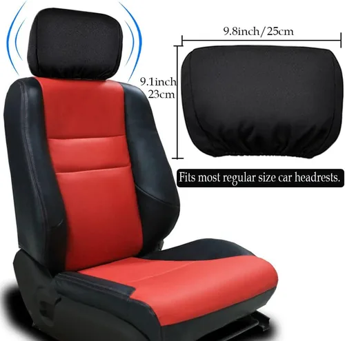 Miniatura 4 de 8 piezas Fundas para reposacabezas de coche, suaves, lavables, a prueba de suciedad, protectores de reposacabezas para coches, universales, aptas