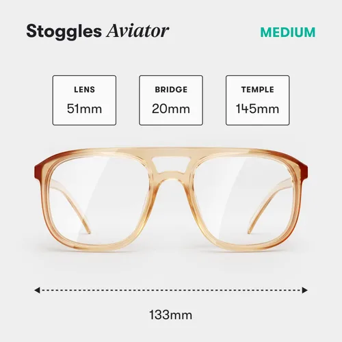 Miniatura 3 de Stoggles Aviator Z87.1 - Gafas de seguridad certificadas, luz azul, lente de bloqueo UV, escudo superior y lateral, antivaho y elegantes