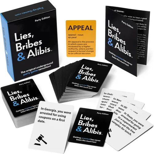 Miniatura 3 de Lies, Bribes & Alibis - Un divertido juego de cartas de fiesta para adultos para citas nocturnas, fiestas universitarias, reuniones amistosas