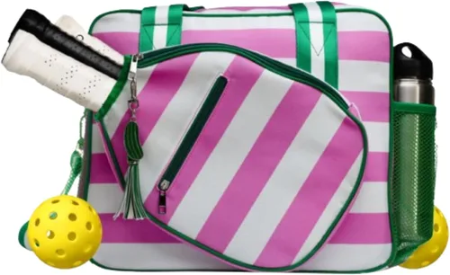 Miniatura 8 de Lola Bolsa Tote de Pickleball para Mujeres - Bolsa de Pickleball de Diseñador con Almacenamiento de Paleta, Bolsillos con Cremallera y Correa