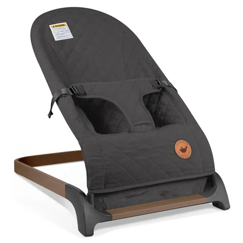 Miniatura 9 de ANGELBLISS Bouncer para bebés, asiento de gorila portátil para bebés, asiento hinchable para bebés con tela, vibraciones naturales (albaricoque)