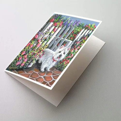 Miniatura 72 de Caroline's Treasures PPP3013GCA7P - Tarjetas de felicitación y sobres para mascotas de Basset Hound Teacher, paquete de 8 tarjetas en blanco