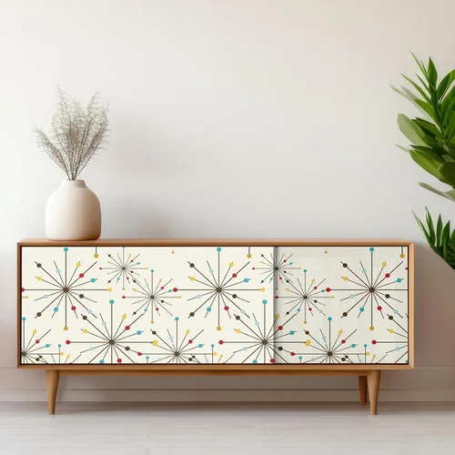 Miniatura 4 de MotiMind Papel Tapiz de Mediados del Siglo 15.75" x 118" Papel Tapiz Moderno de Mediados del Siglo Autoadhesivo y Extraíble Decoraciones de Pared