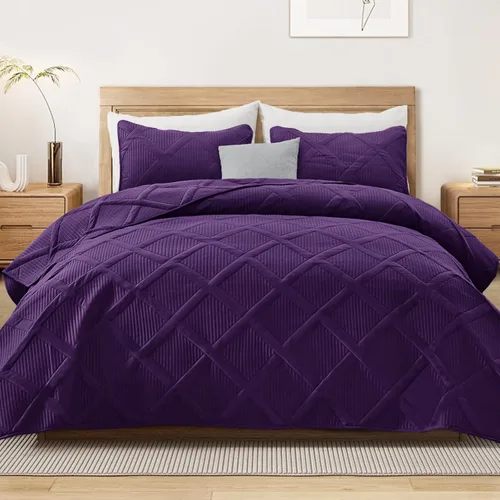 Miniatura 17 de Exclusivo Mezcla - Juego de edredón de microfibra tamaño King, juego de ropa de cama gris claro con 2 fundas de almohada, colcha moderna para cama