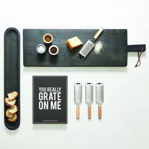 Miniatura 4 de Santa Barbara Design Studio Set de regalo Kitchen Essentials TableSugar Caja de regalo de libro de cartón blanco y negro, 3 piezas, ralladores