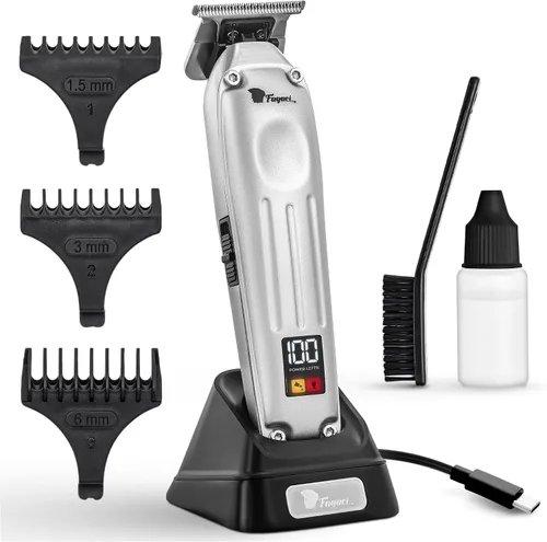 Miniatura 10 de Fagaci Recortadora profesional sin huecos para hombres, recortadora de barba inalámbrica de nitidez 5 veces más larga para hombres, forros en T