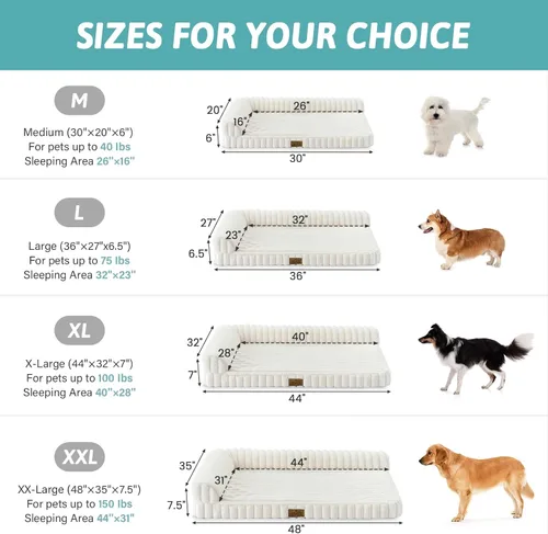 Miniatura 3 de COZY KISS Cama para perros pequeños de piel de conejo sintética, sofá ortopédico de espuma de 30 x 20 pulgadas con lados, funda extraíble lavable