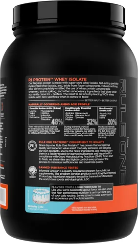 Miniatura 3 de Rule 1 Proteins R1 Proteína de suero aislado - Con 25g de proteína y 6g de BCAA exclusivamente de fuentes aisladas e hidrolizadas