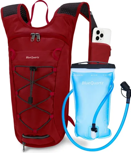 Miniatura 9 de Blue Quartz Mochila de hidratación con bolsa de agua de 2 L, mochila de agua de senderismo para mujeres y hombres, mochila ligera de ciclismo