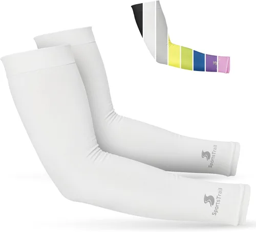 SportsTrail Mangas Refrescantes para Brazos para Hombres y Mujeres – Transpirables, Protección Solar UV, Mangas Deportivas para Brazos para Mujeres,