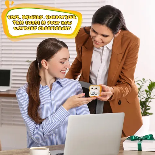 Miniatura 7 de Tostada de croché para nuevo empleo; regalo hecho a mano para felicitar a compañeras, compañeros, amigos, hijos, empleados o jefes; regalo gracioso