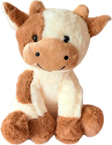 Miniatura 2 de BSVOME Vaca de peluche de 9 pulgadas de peluche suave y lindo, muñeca de vaca para niños y niñas