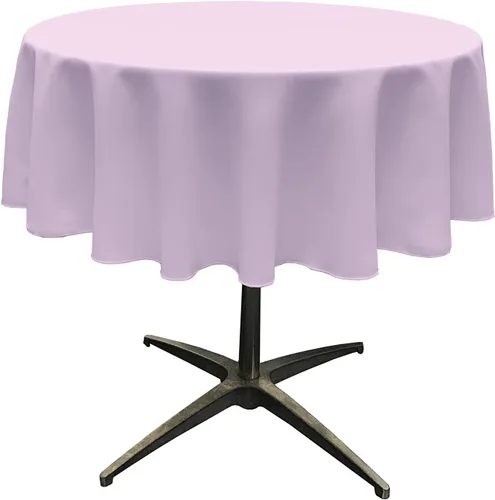 Miniatura 96 de LA Linen - Mantel redondo lavable de popelina de poliéster, resistente a manchas y arrugas, 51", mantel de tela para comedor, cocina, fiesta, Negro