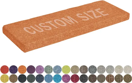 Miniatura 25 de Cojín de banco de tamaño personalizado, 30 colores, cojín de asiento de ventana panorámica, espuma gruesa de tapicería de 1.18 pulgadas, 1.97