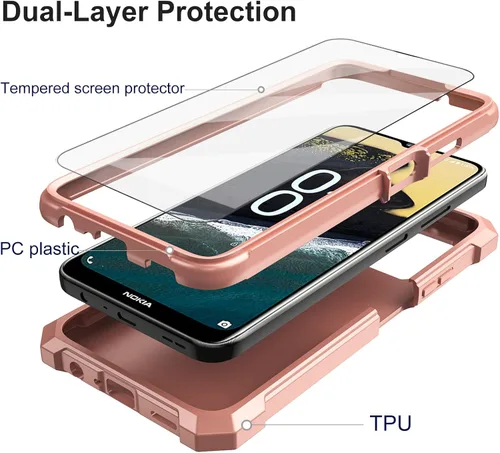 Miniatura 3 de Ailiber Funda para Nokia G310, Nokia G310 con protector de pantalla, protección de estructura de 2 capas, esquinas que absorben los golpes, Esquinas