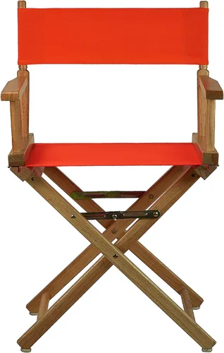 Miniatura 5 de Casual Home - Silla de director de 18 in, marco natural, lona naranja