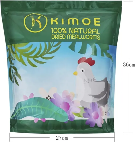 Miniatura 2 de kimoe Gusanos de la Harina Secos a Granel Sin OGM Bolsa de 5 libras para Pollos, Patos y Aves Silvestres — Alimento 100% Natural Alto en Proteínas
