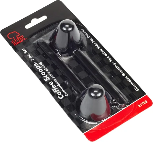 Miniatura 2 de Chef Craft - Cuchara de café clásica de plástico, juego de 2 piezas de 1 onza, color negro