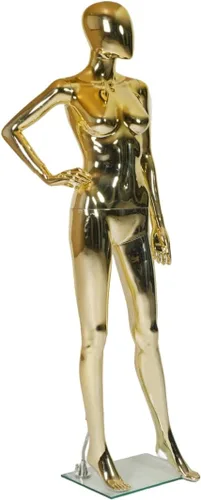 70 pulgadas en oro para mujer maniquí con forma de vestido en exhibición - maniquí de torso realista de cuerpo completo para tiendas minoristas de