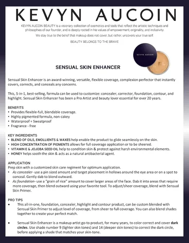 Miniatura 3 de Kevyn Aucoin The Sensual Skin Enhancer - Disponible en 16 tonos: unifica el tono de la piel. Fundación todo en uno, corrector, resaltado y contorno.