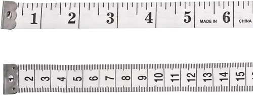 Miniatura 4 de uxcell Cinta métrica de tela para cuerpo 118.1 in 120 pulgadas métrica cinta métrica suave de doble cara para costura a medida blanca
