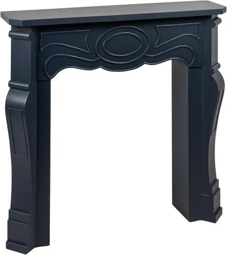 Miniatura 10 de Creative Co-Op Pequeña chimenea decorativa victoriana, blanca pintable plana Blanco