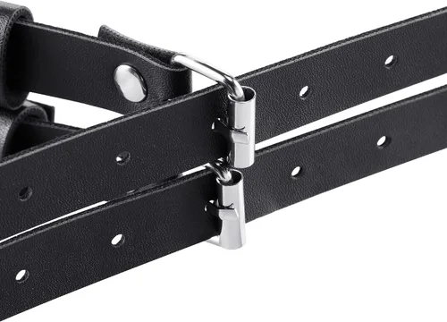 Miniatura 6 de Ayliss Falda con flecos y borlas para mujer, cinturón de vestir, cintura punk, cinturón de vestir vintage de piel sintética, cintura rocker, disfraz