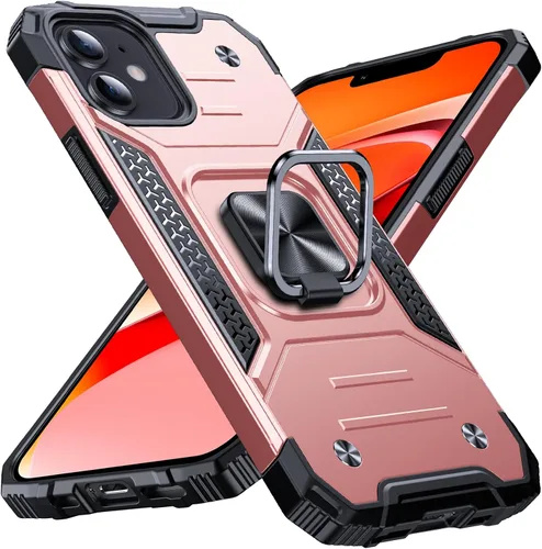 Miniatura 60 de Anqrp Funda resistente para iPhone 6/7/8/SE/SE2 con soporte de anillo mejorado y agarre, grado militar, a prueba de golpes, resistente y robusta