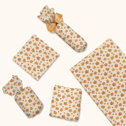 Miniatura 5 de Pro Supply Global Papel de seda impreso con hojas de otoño para bolsas de regalo o cajas y envoltura, papel de seda decorativo de otoño a granel