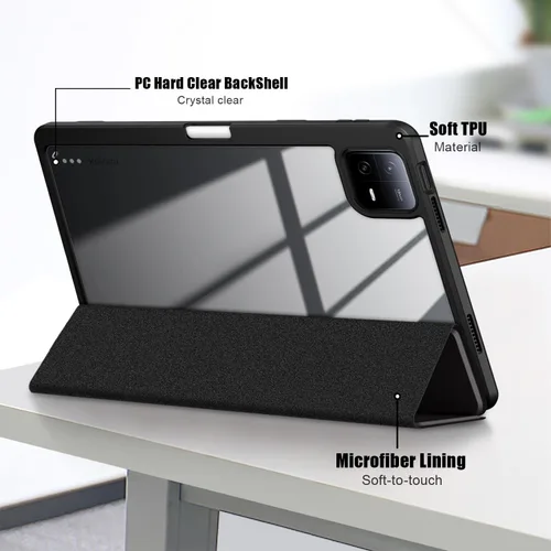 Miniatura 4 de Funda para Xiaomi Pad 6 de 11 pulgadas, carcasa rígida transparente para Xiaomi Pad Pro 2023, con encendido y apagado automático, no toque "No Tocar