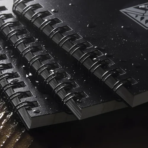 Miniatura 6 de Rite In The Rain Cuaderno de espiral superior resistente a la intemperie, 4 x 6 pulgadas, cubierta negra, patrón universal (No. 746-3), paquete de 3