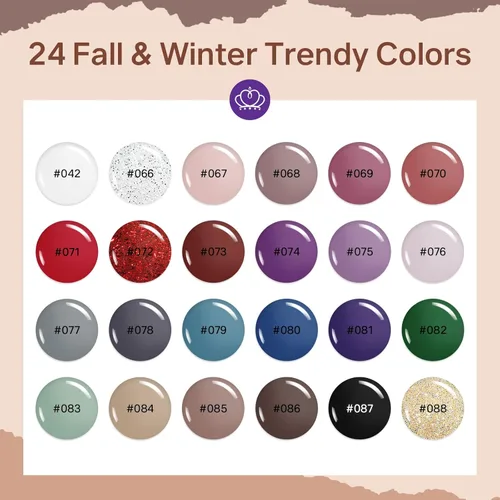 Miniatura 8 de MIZHSE Juego de esmaltes de uñas de secado rápido, 24 colores para otoño e invierno, esmalte de uñas regular, sin gel, secado al aire, rápido, a