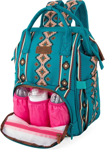 Miniatura 2 de Wrangler - Mochila Azteca Organizada, Mochila de Día, Bolsa de Viaje para Bebé con Correa para Carrito y Bolsillos Laterales para Botellas, Mediana