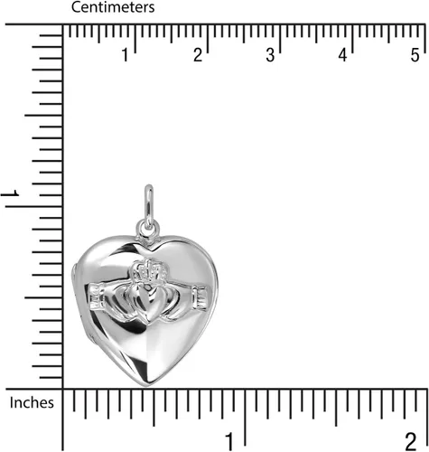 Miniatura 5 de withlovesilver Plata de ley 925Claddagh Amistad Corazón Colgante camafeo