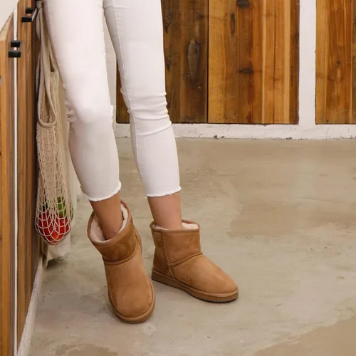 Miniatura 6 de Zizor Pantuflas cortas acogedoras para mujer, cálidas, de invierno, con forro mullido