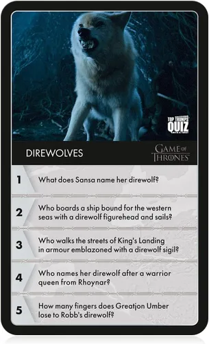 Miniatura 5 de Top Trumps Juego de Tronos - Juego de Tronos, entretenida trivia sobre tus personajes favoritos de Westeros, The Starks, Lannisters, Baratheons