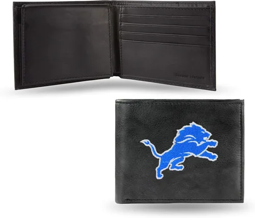 Miniatura 8 de Rico Industries Billetera de cuero bordada para hombre de la NFL